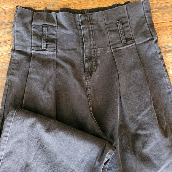 Paper bag wide leg jeans - Picture 1 of 3